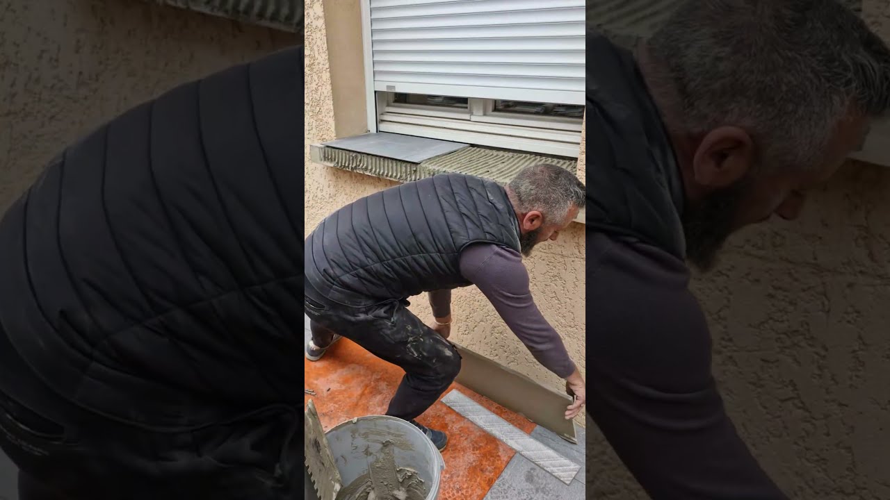 rebord de fenêtre en carrelage #tiles #carrelage #carreleur