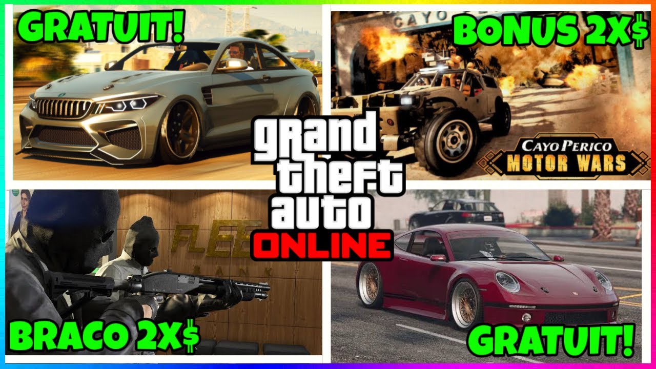 PROMO ET BONUS GTA ONLINE DE LA SEMAINE ET BRAQUAGES DOUBLÉS SUR GTA5 ONLINE