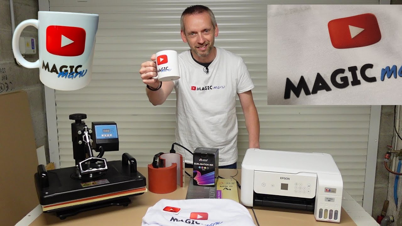 Je personnalise des t-shirts, mugs et autres objets en sublimation avec la presse à chaud SHUOHAO