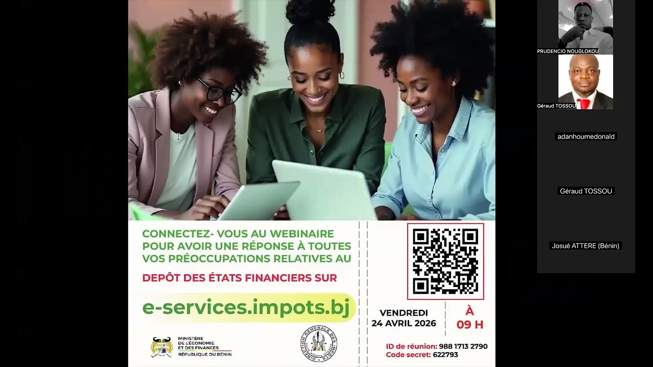 WEBINAIRE - Comment effectuer le dépôt de vos états financiers sur e-services.impots.bj