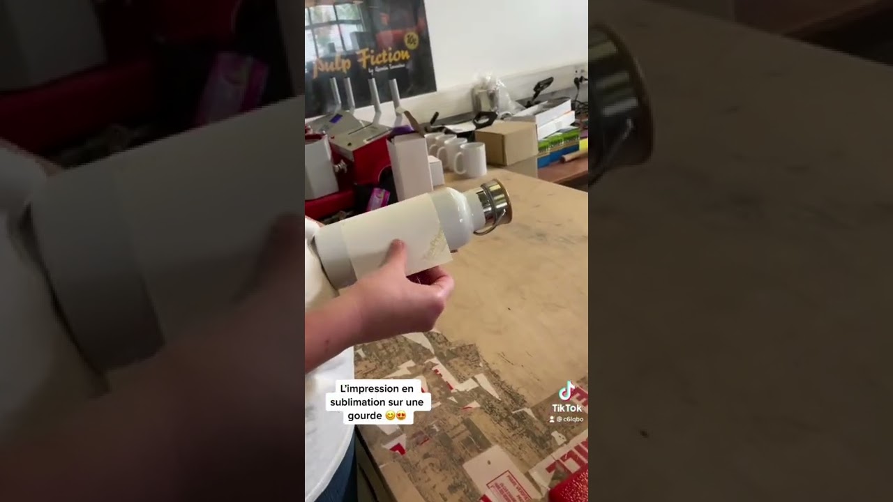 Impression en sublimation sur une gourde de chez Bagart.fr