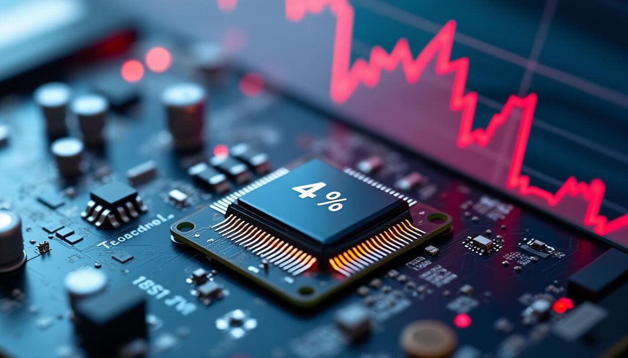 microchip technology dépasse les prévisions financières, affichant des résultats solides malgré une baisse de 4% en bourse, soulignant les défis du marché.